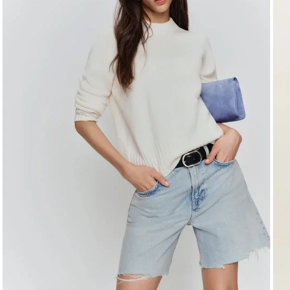 NWOT Reformation - Calloway Regenerative Wool Crewneck sweater - Arctic - Picture 2 of 6